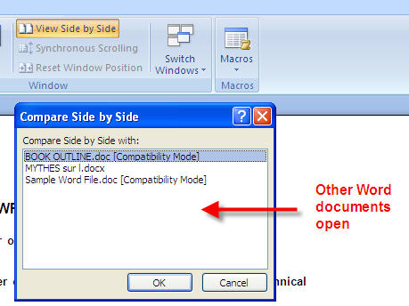 Microsoft Word 2007 on How To View Two Ms Word 2007 Documents Side By Side   Technical