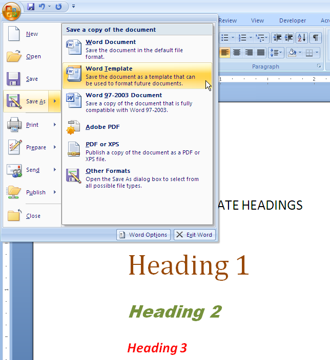 Form Template Microsoft Word 2007
