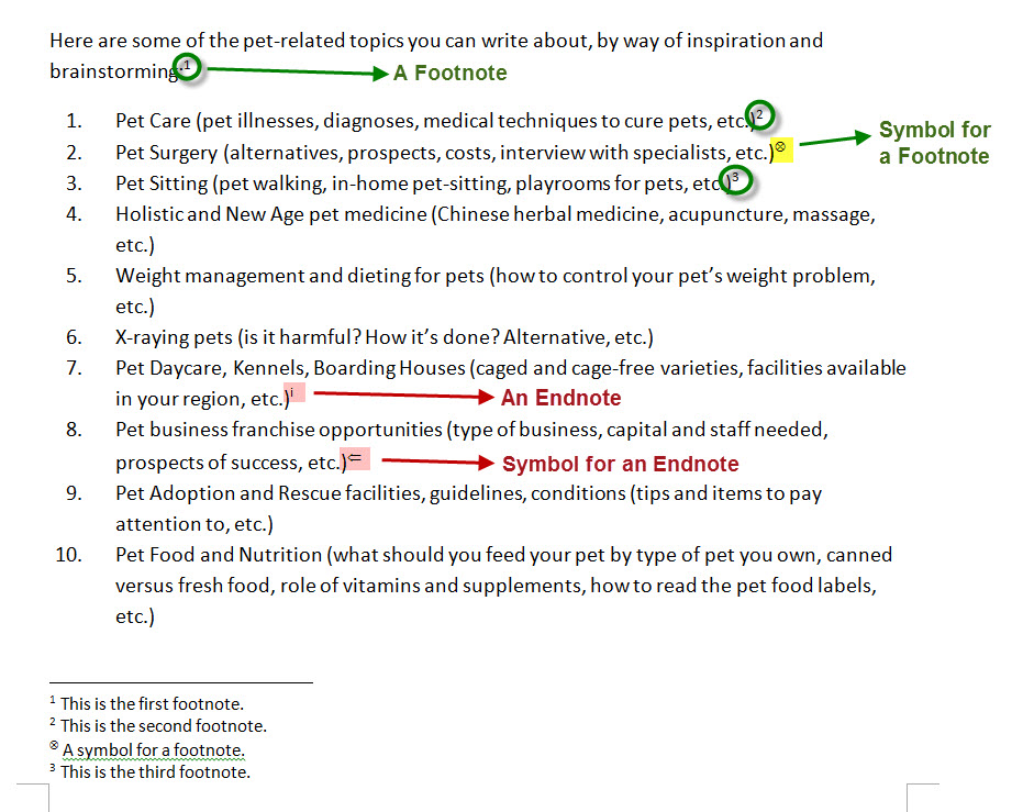 Chicago style notes example