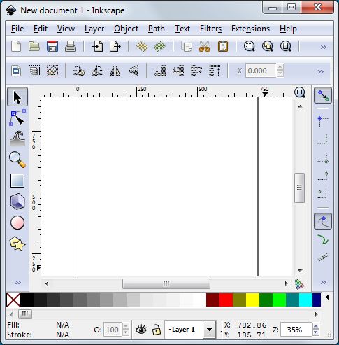 write text vertically inkscape