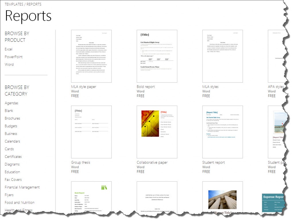 Report Template Word 2013