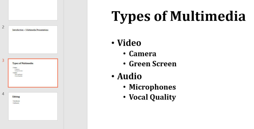 create presentation from word document